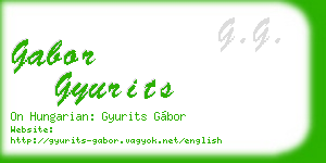 gabor gyurits business card