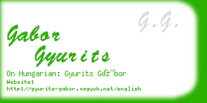 gabor gyurits business card